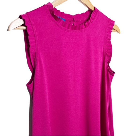 New with Tag Women's APT 9 Berry Ruffle Neck Sleeveless Mini A-Lined Party Dress - Picture 2 of 16